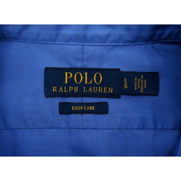 Polo Ralph Lauren Blue Poplin Shirt Men’s Large - Picture 8 of 16